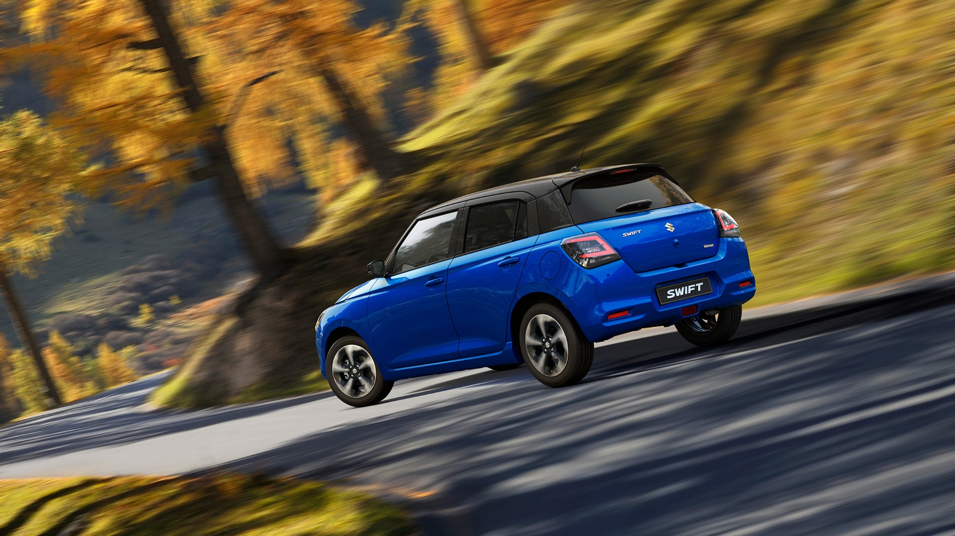 Suzuki Swift — المنظر الخلفي الجانبي