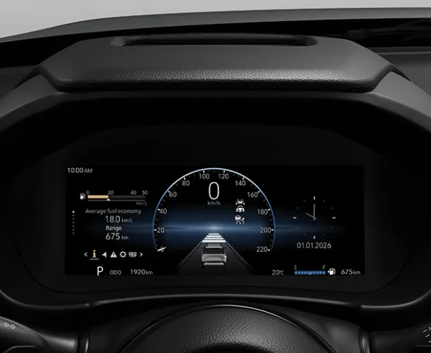 Suzuki Across — لوحة العدادات الرقمية